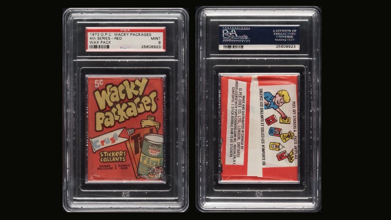 1973 OPC 4th Series red wax pack, front and back, showing bilingual O-Pee-Chee branding and the "Made and distributed in Canada by O-Pee-Chee Co. Ltd., London, Ontario" copyright