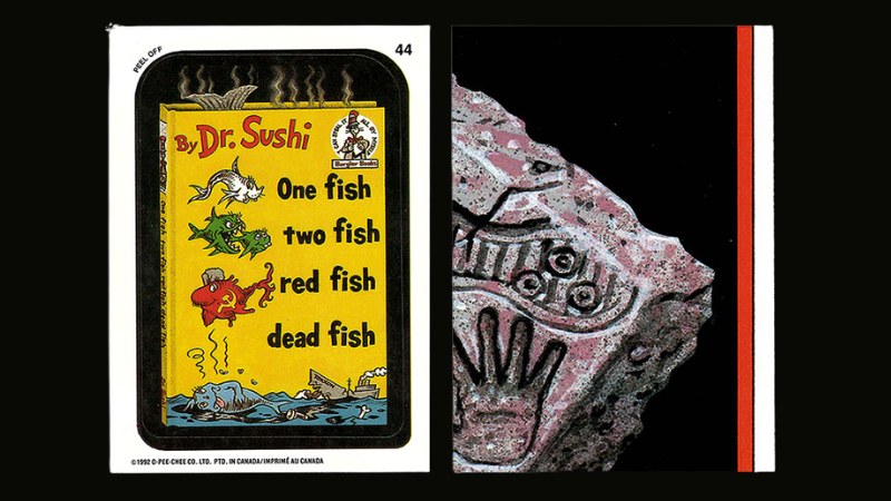 1992 OPC By Dr. Sushi sticker (#44) with a coupon back, advertising Ralph's Body Fluids 6-Pack